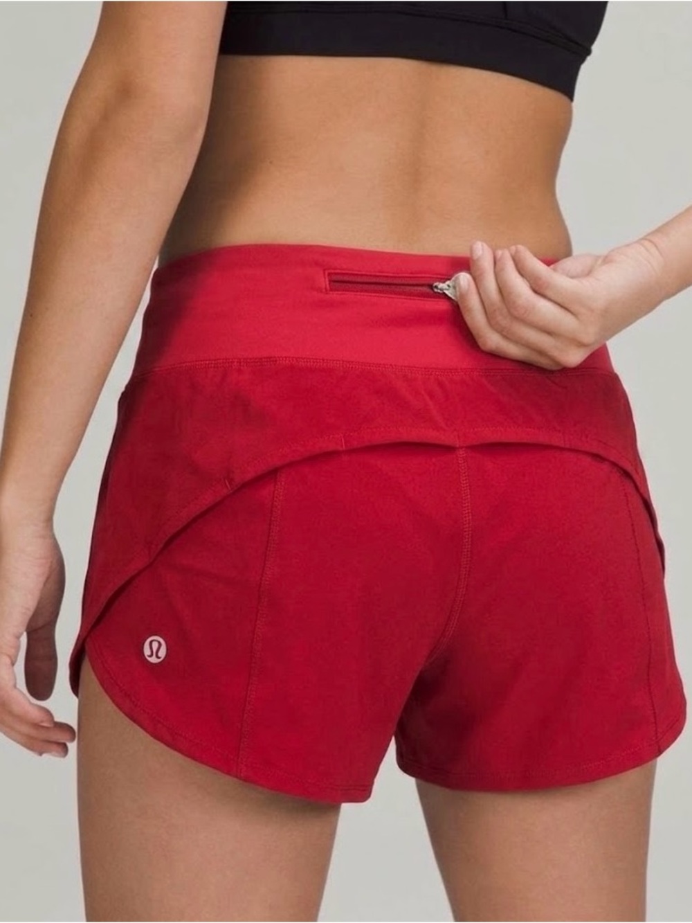 lululemon athletica Women’s Speed Up Short 4" Mid-Rise Dark Red Size 10